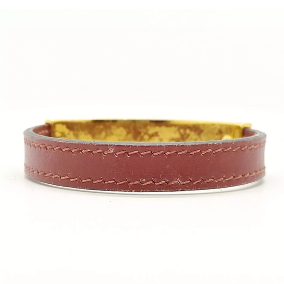 HERMES BRACELET BORDEAUX/GOLD - Picture 3 of 12